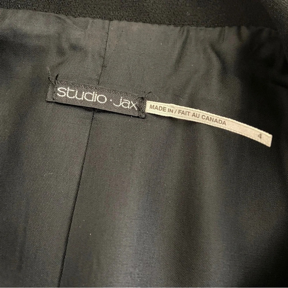 Vintage Studio Jax Black Blazer with Satin Trim size 4 - Picture 4 of 6